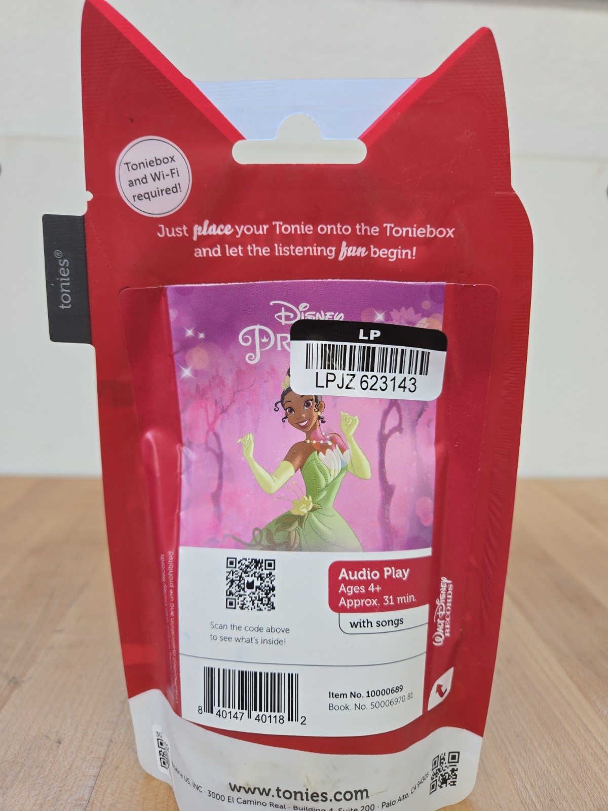 New Tonies Disney Princess Tiana and the Frog Audio For Toniebox Figurine