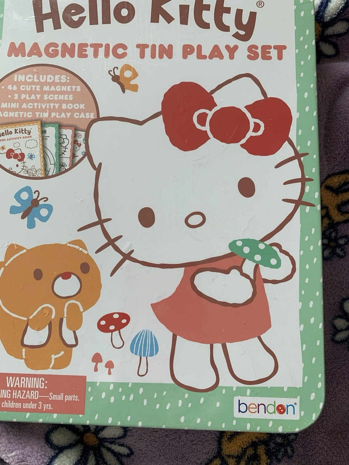 NEW Sealed Hello Kitty Magnetic Tin Play Set 46 Magnets Activity Books 3+