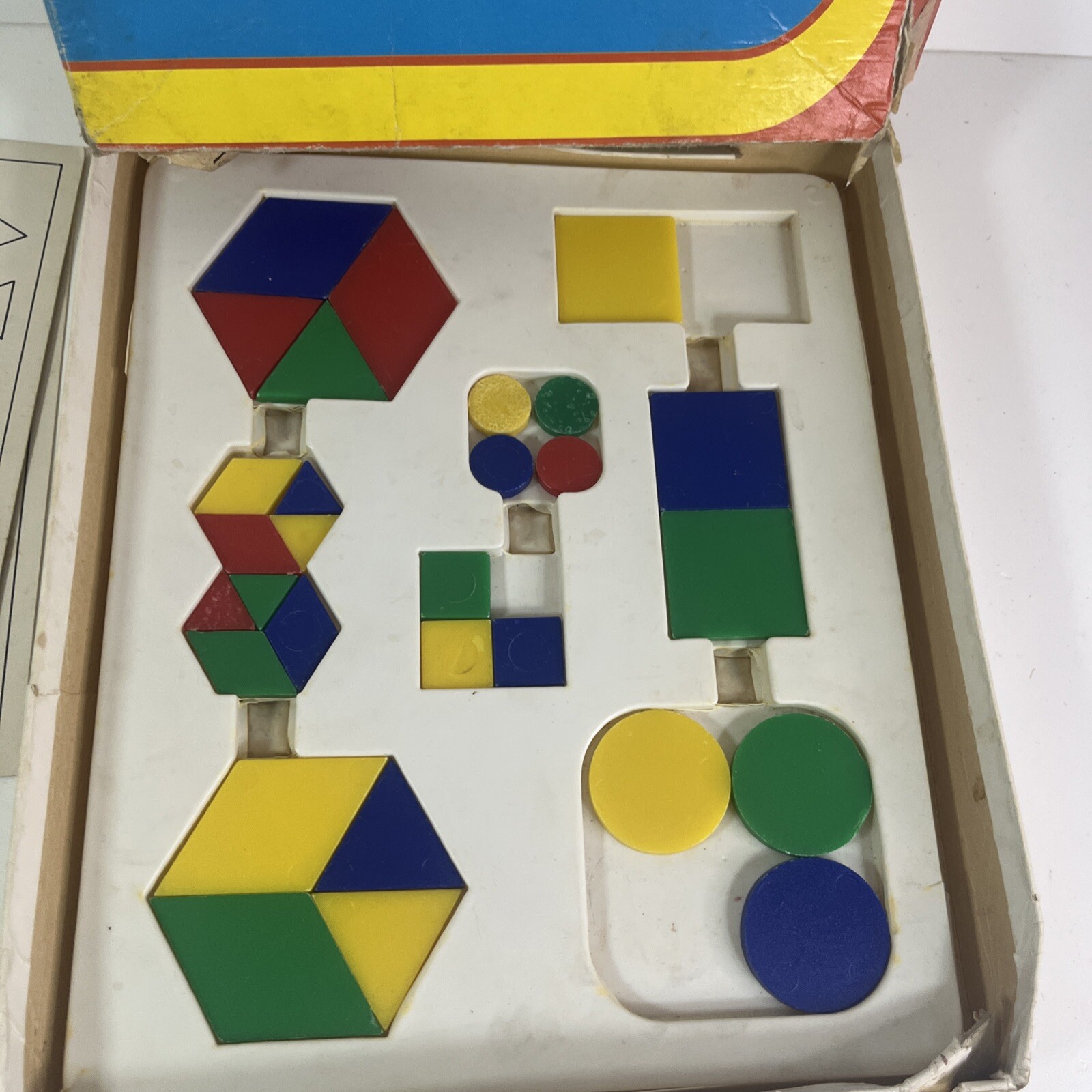 Vintage Brainy Blocks – Basic set – incomplete Orda 1977 Geometric Shape Game