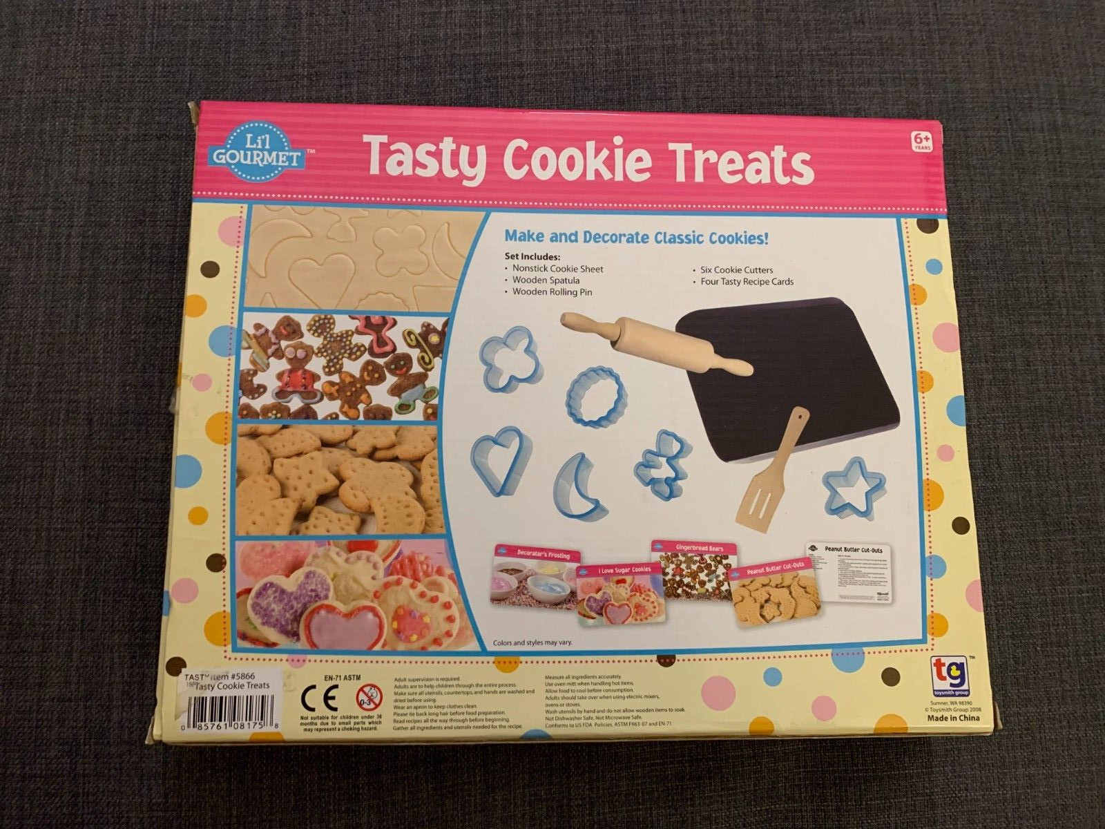 Lil’ Gourmet Tasty Cookie Treats full 9-piece set USED Kids Cookie Baking Set