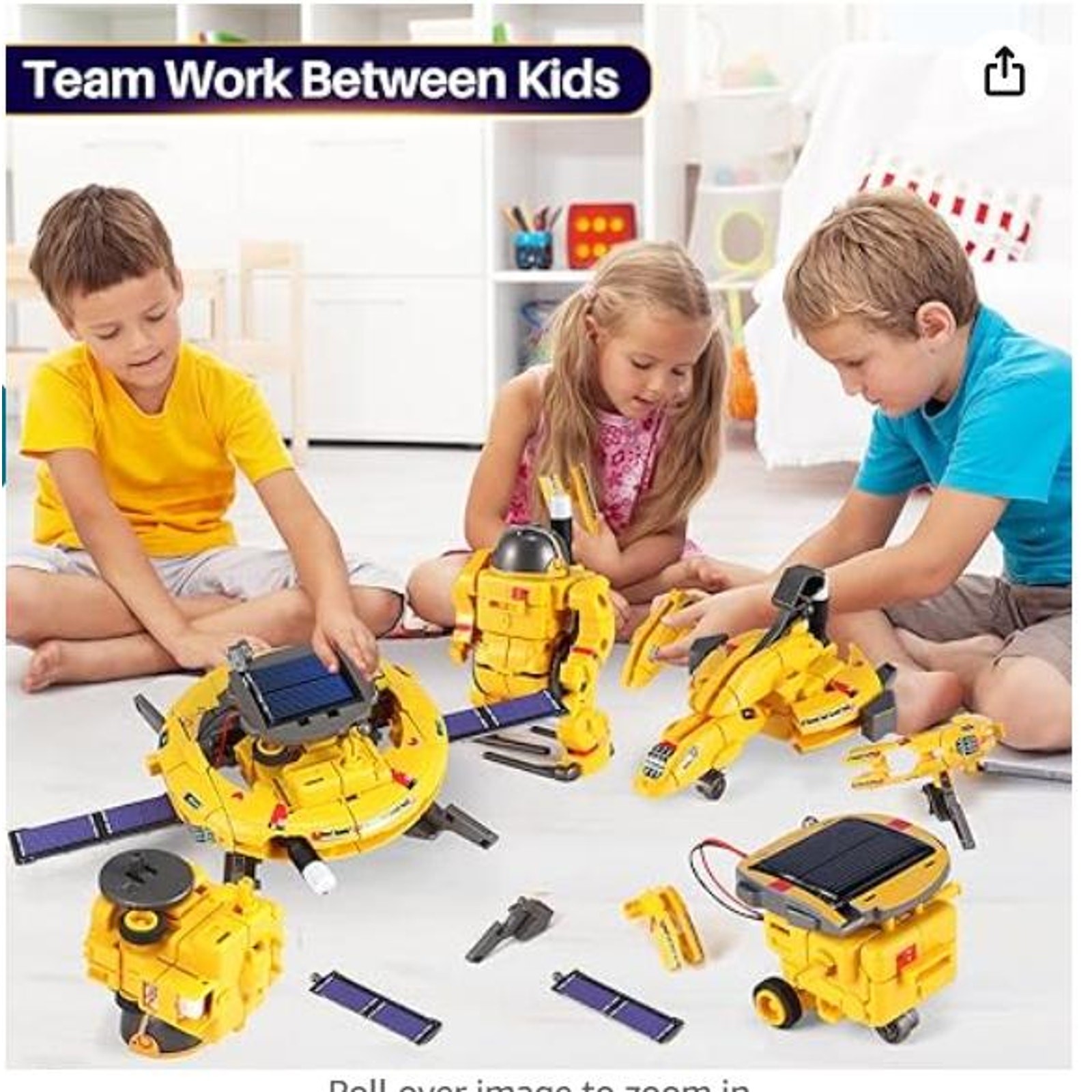 STEM Science Bulidng Kit, Space Toy, 120 pieces, yellow