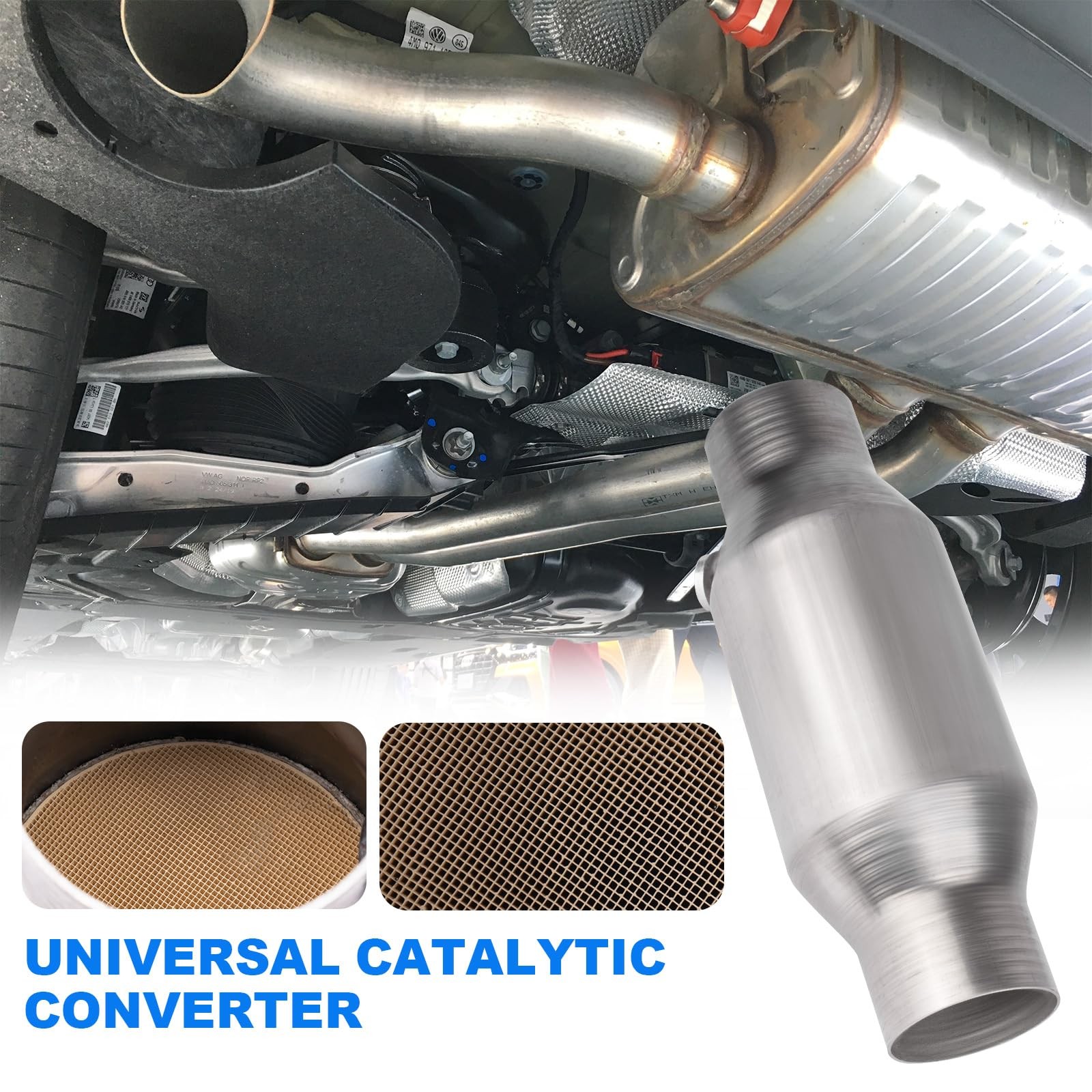 Yeoflagtrade Catalytic Converter 2 Inch 1 Pcs, High Flow 2 inch, 1pcs