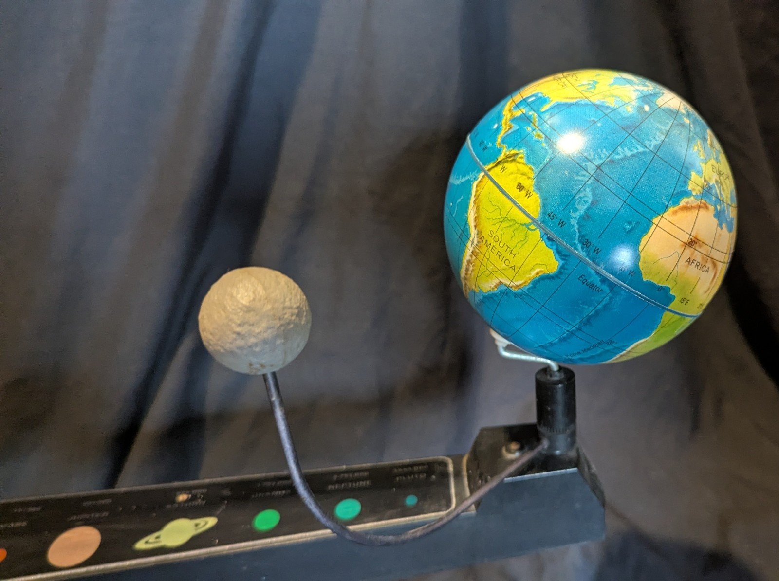 Vintage Solar System Sun Moon Earth Model Hubbard Scientific Co Orery