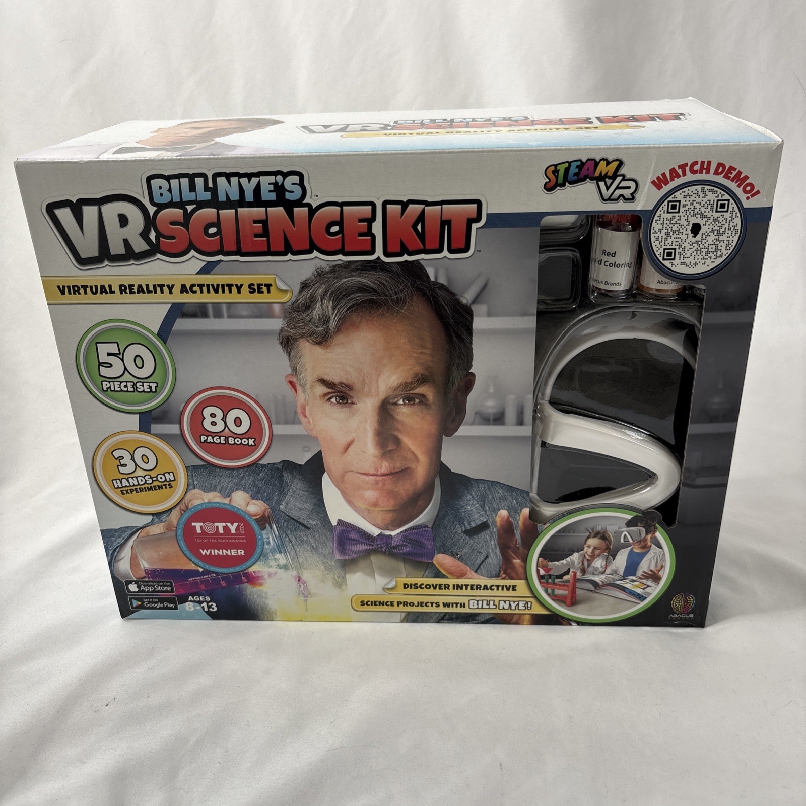 Abacus Bill Nye’s VR Science Kit Virtual Reality Activity Set 50Pc New Open Box
