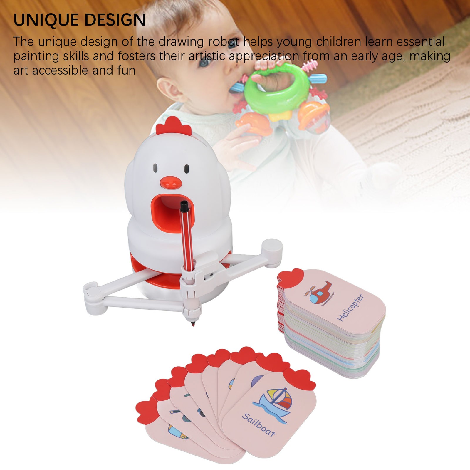 1-Educational Electric Drawing Robot For Kids Enhancing Cognitive Abilities ZLKW