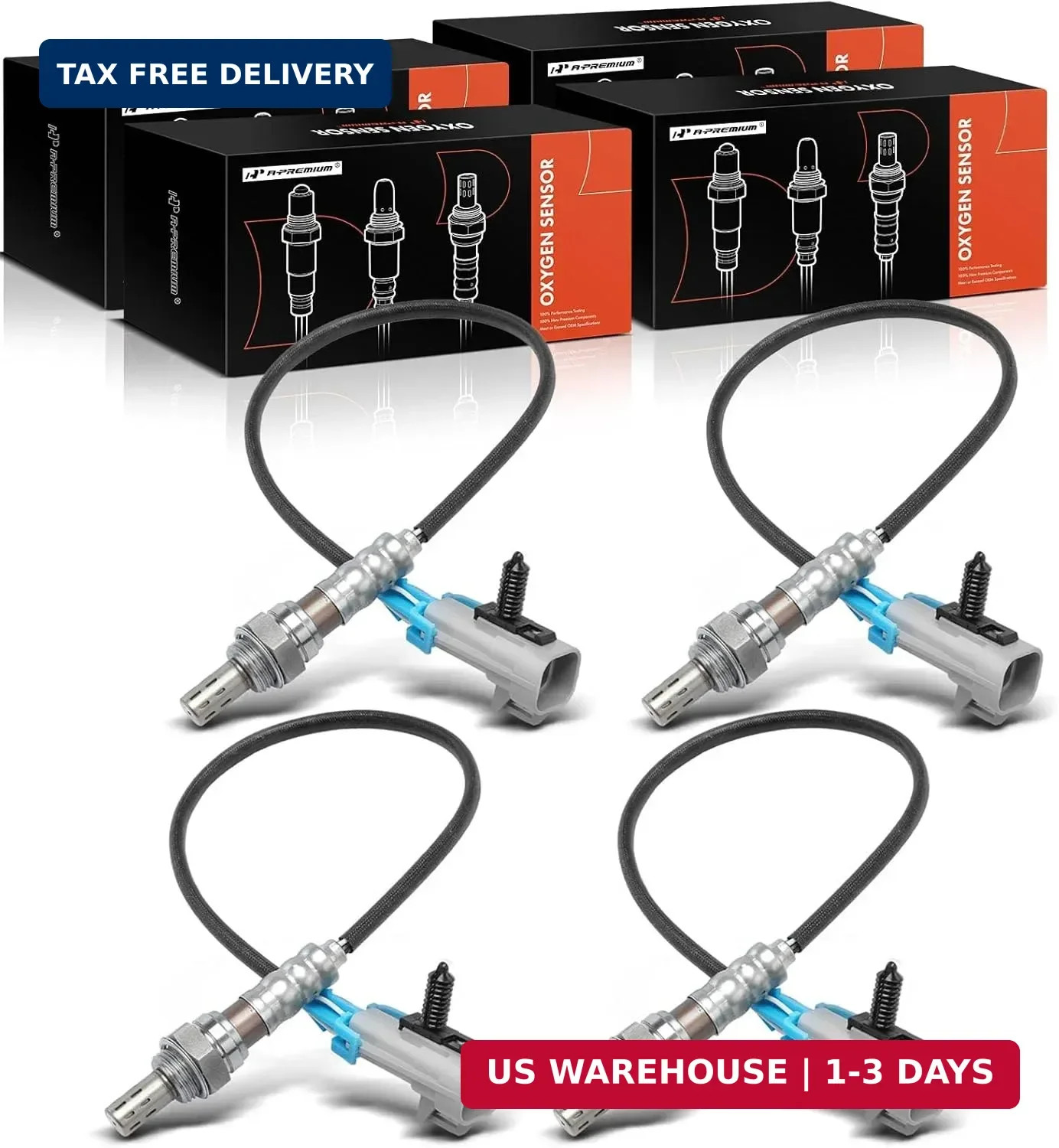 A-Premium 4Pcs O2 Oxygen Sensor Upstream and Downstream Compatible with