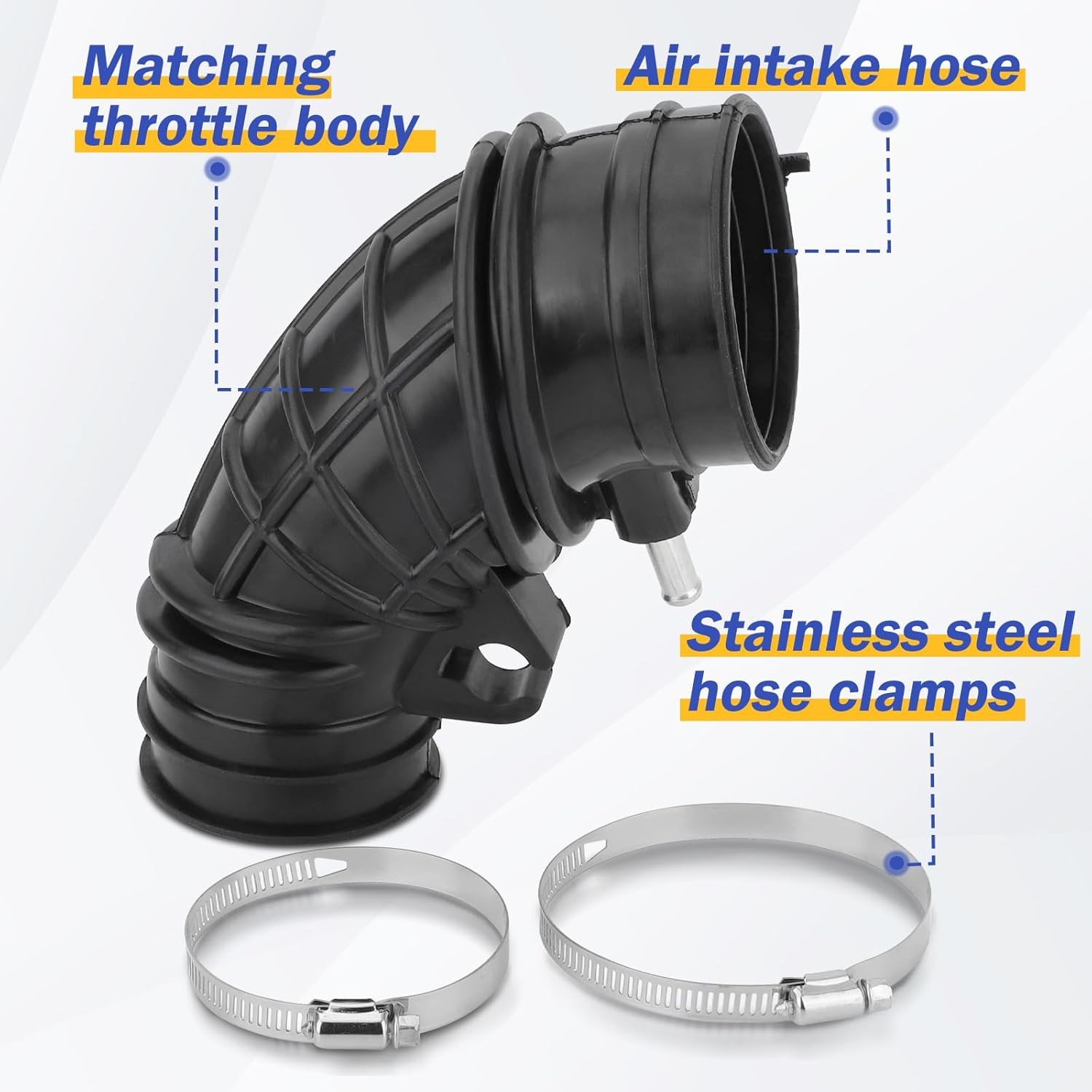 Air Intake Hose with Clamps for 2002-2004 Honda CR-V CRV 2002-2006 Acura RSX bas