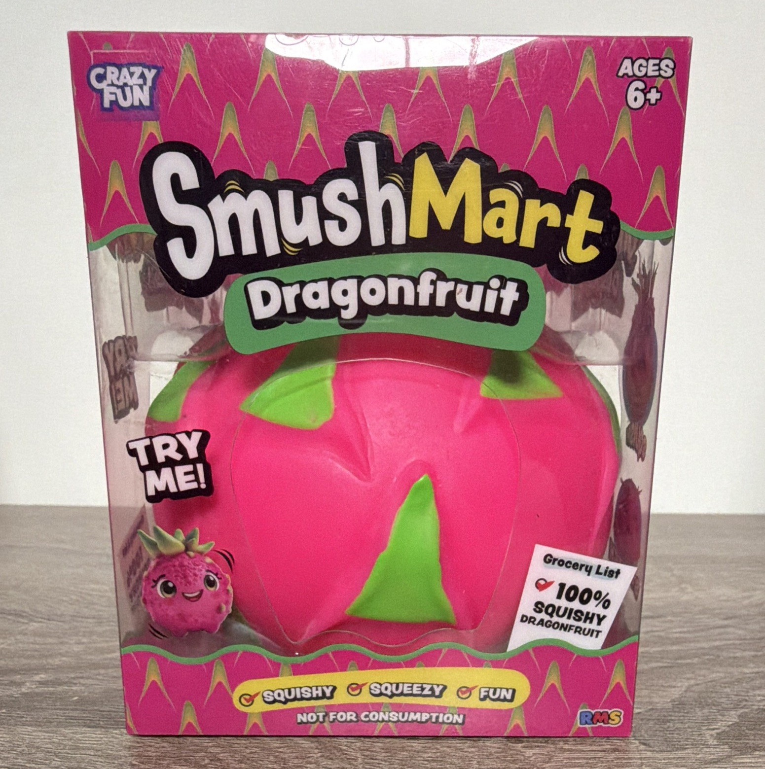 NEW! Crazy Fun RMS SmushMart Dragonfruit Squishy Squeeze Toy FREE SHIPPING