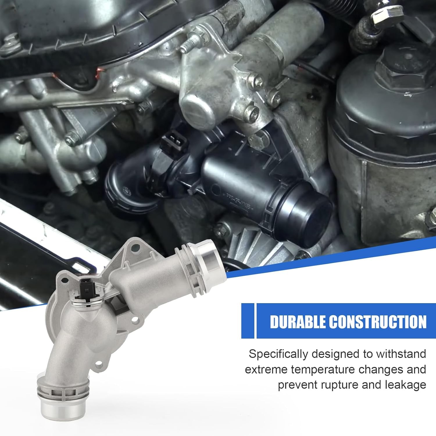 Upgrade Aluminium Thermostat Housing Assembly for BMW 323 325 328 330 525 528