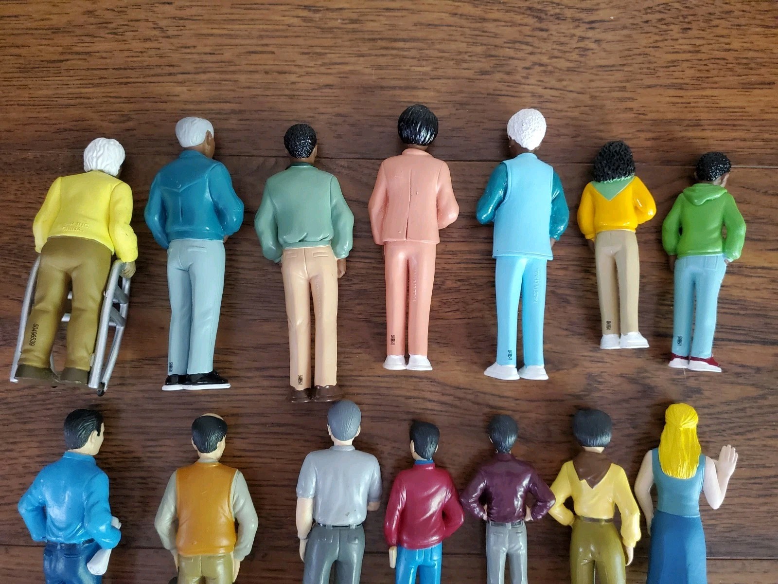 19 Lakeshore Learning PVC Toy Figures African American & Caucasian Families Lot