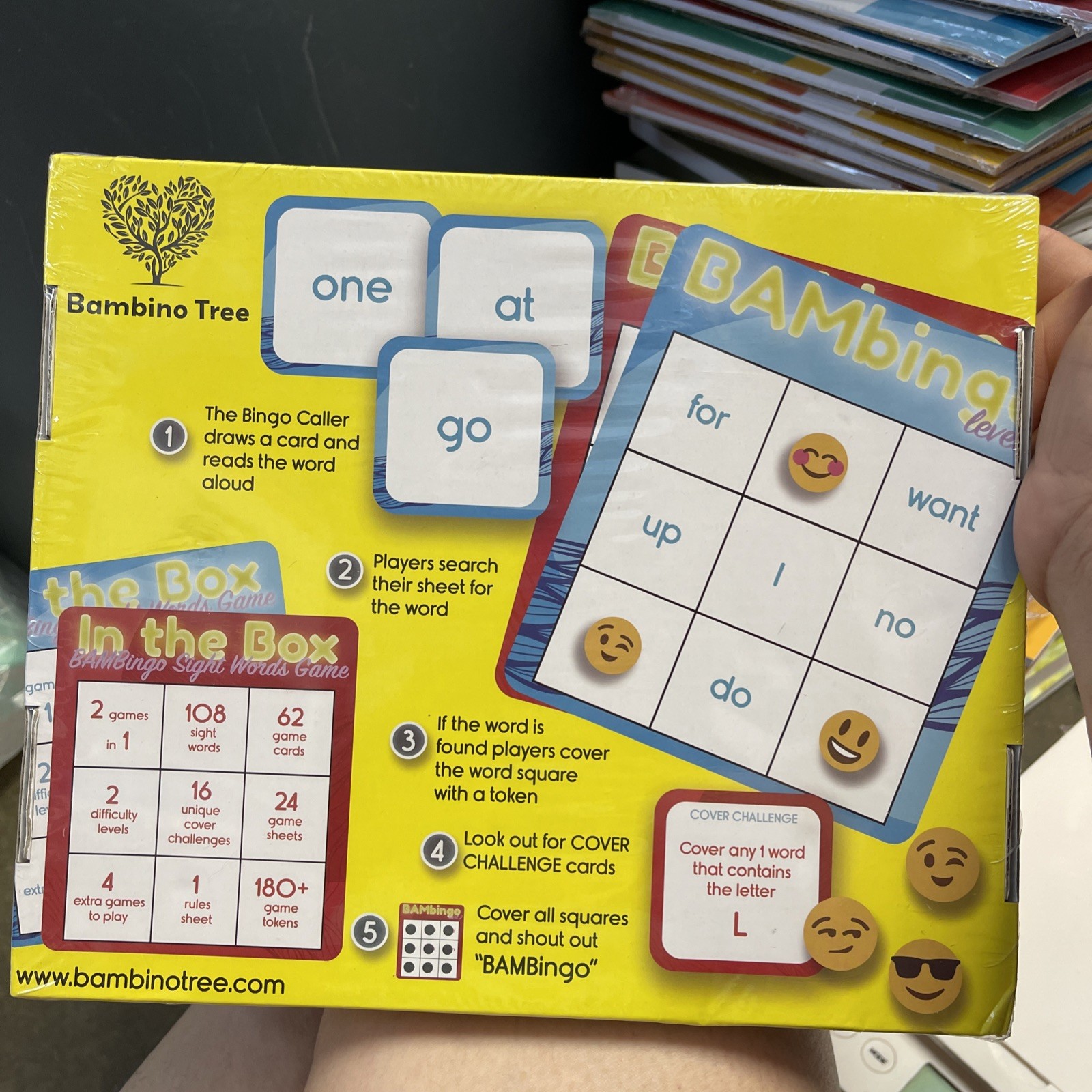 BAMbingo Sight Words Bingo Game Child Development Preschool Reading – New