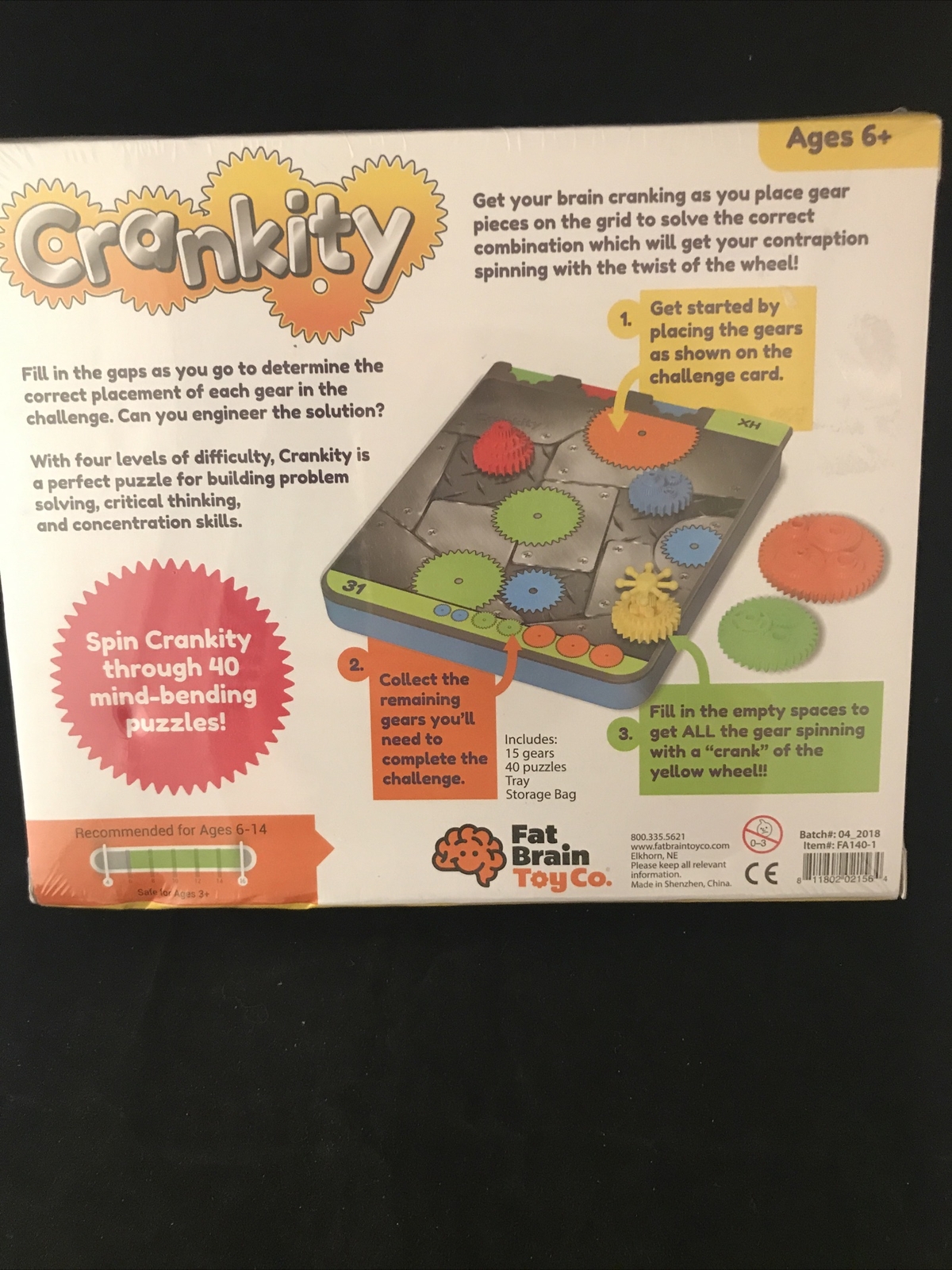 Toys Crankity Brainteaser Fat Brain 21564