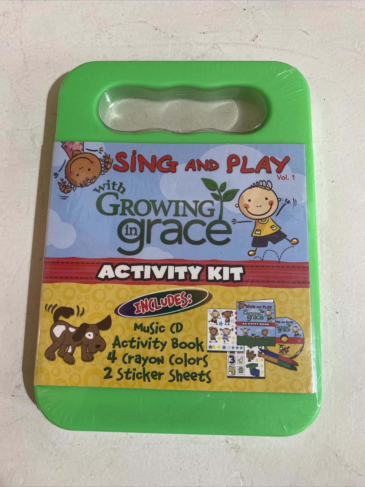 Sing And Play Growing In Grace Preschool Kit CD Book Crayons Stickers Vol 1
