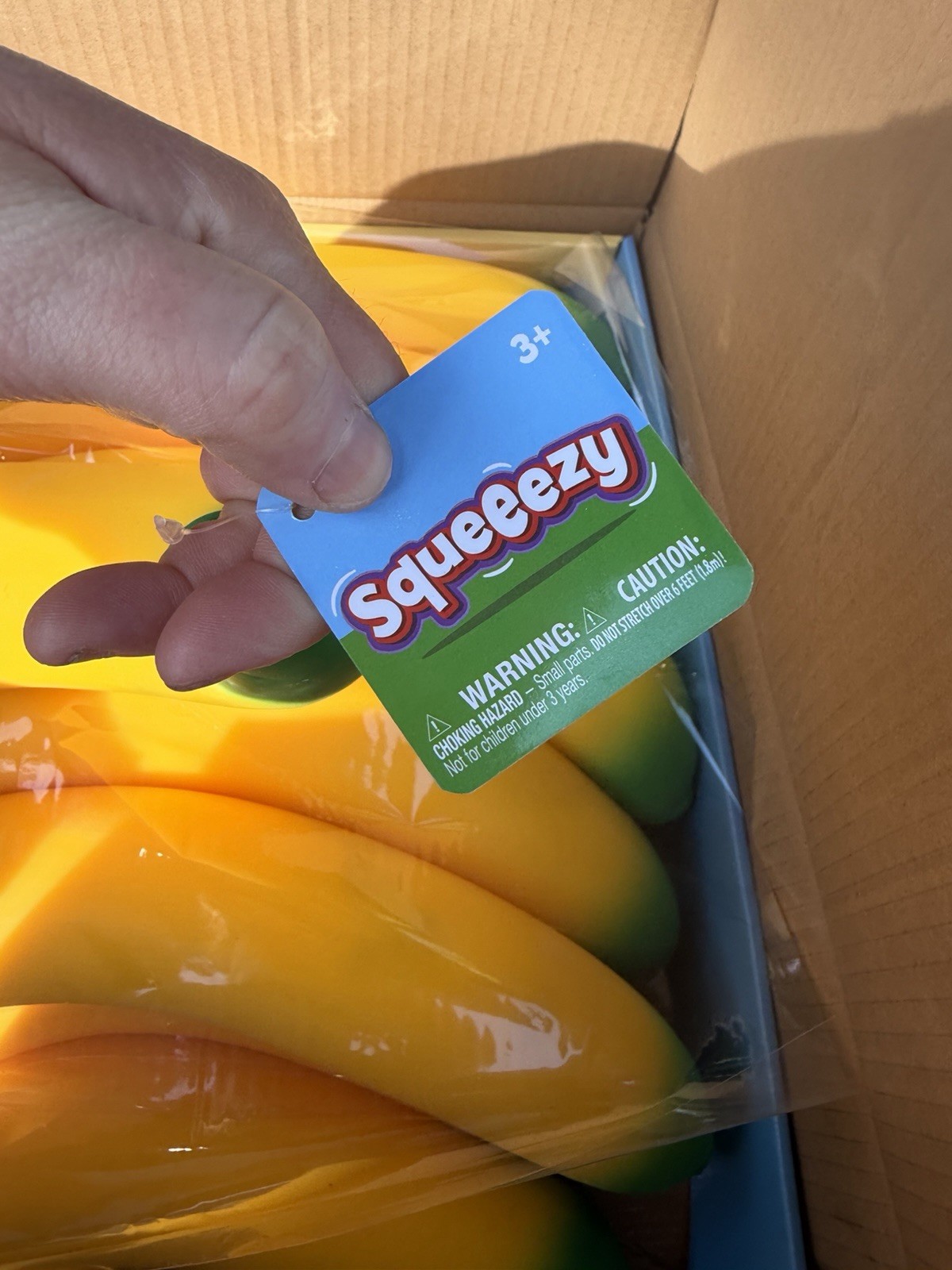 Sunny Days Squeezy Banana Yellow Squishy Toy Stress Relief Sensory Fun