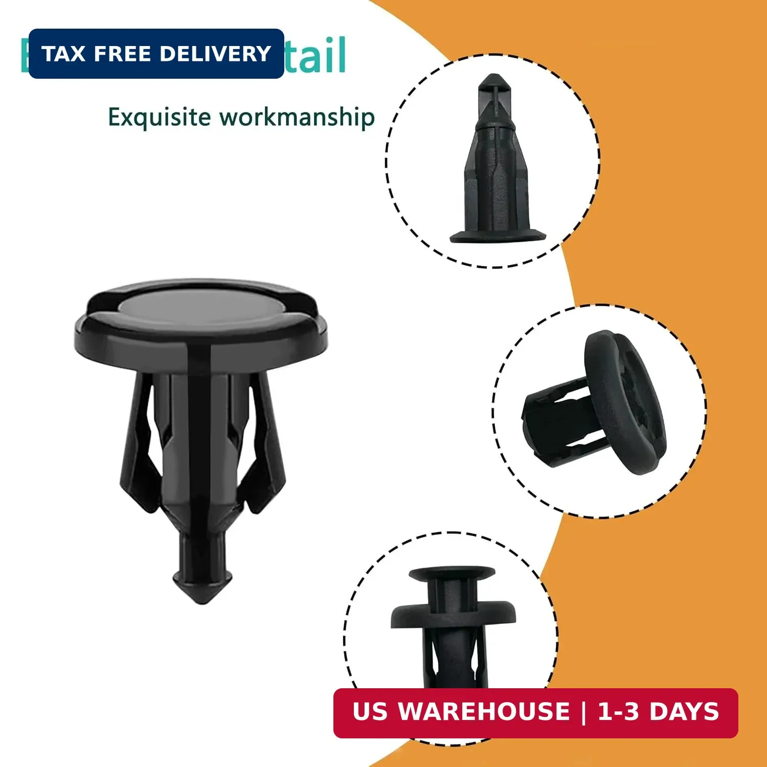 100PCS Bumper Clips for Honda – Front Bumper Clips Fit for Honda Acura Accord Ci