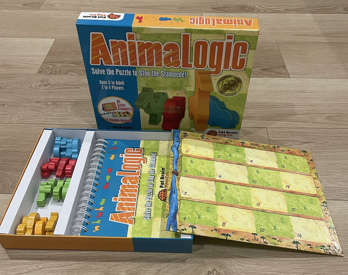 AnimaLogic Fat Brain Toy Co 60 Puzzles 16 Wood Animals Parents Choice Gold Award
