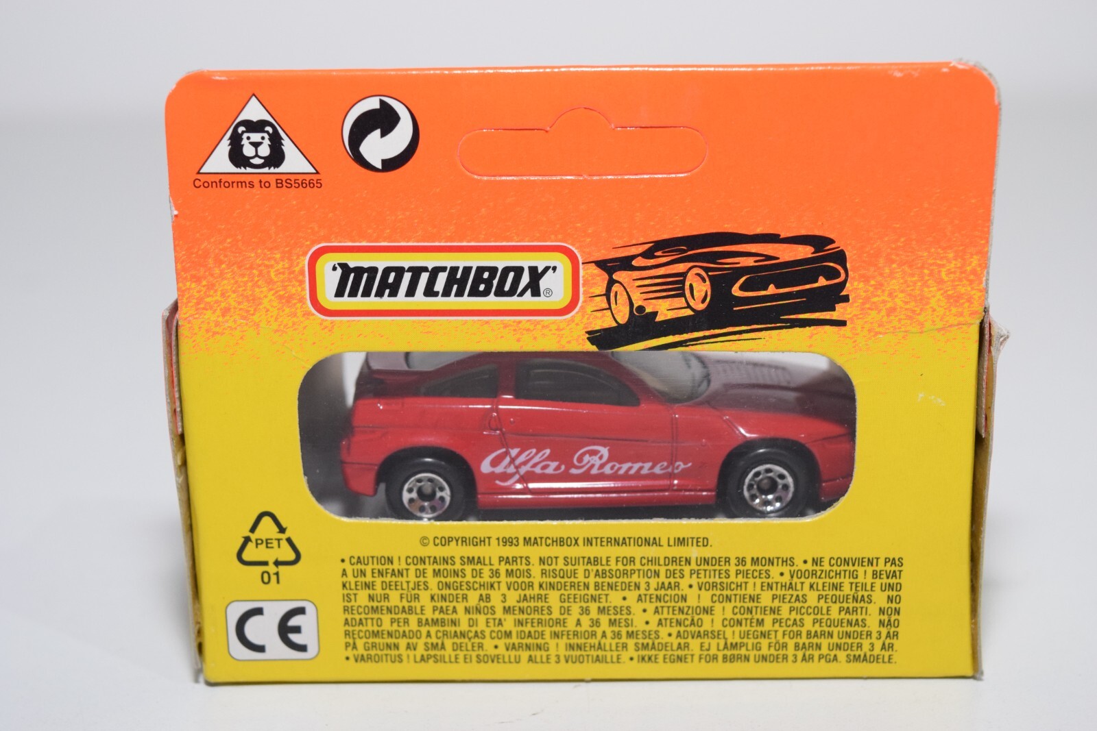 A94 1:64 3 INCH MATCHBOX LESNEY 6 ALFA ROMEO SZ RED MIB RARE!
