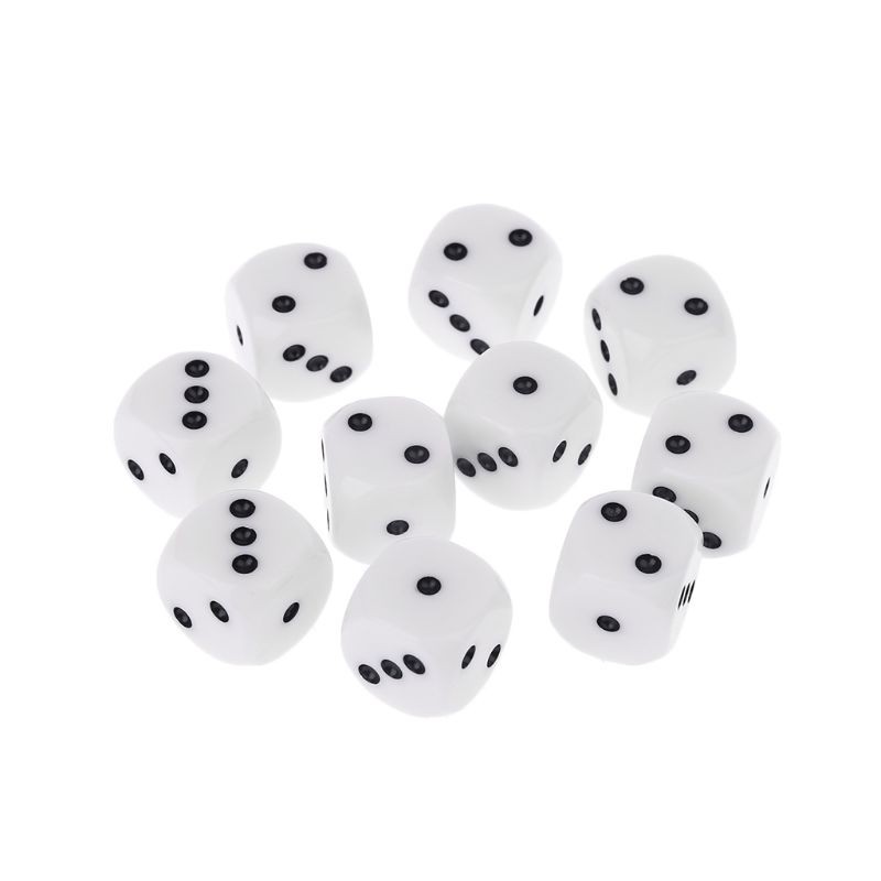 10Pcs 16mm D3 Six Sided Dices Beads For Dungeons & Dragon D&D RPG Poly Desktop f