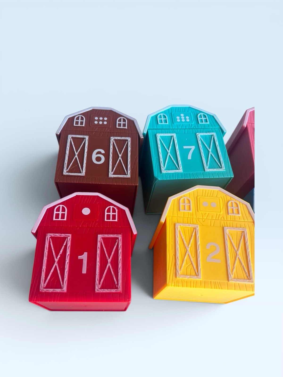 10 Pc Barns Montessori Learning Toys Toddlers Counting Colors No Animals
