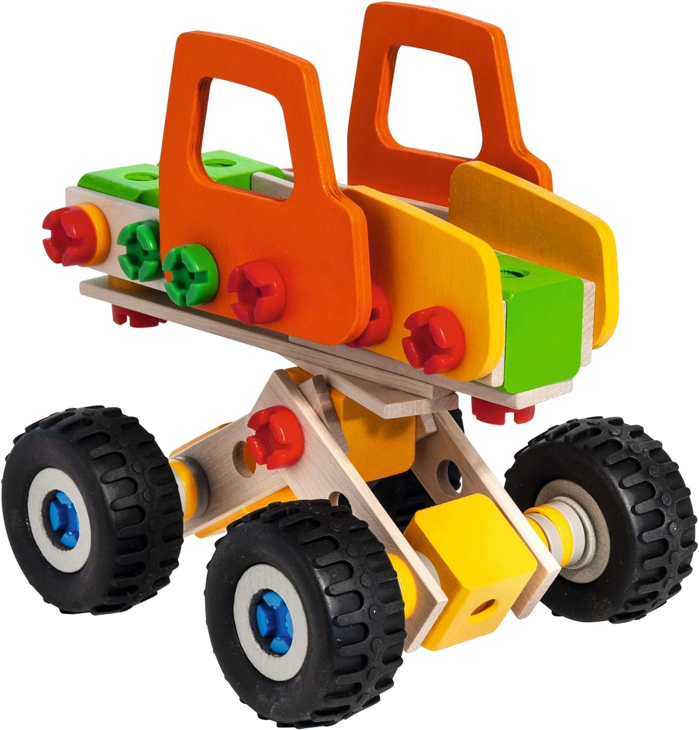 Simba 100039057 constructor wheel loader Eichhorn Versatile wooden toy, 140 comp