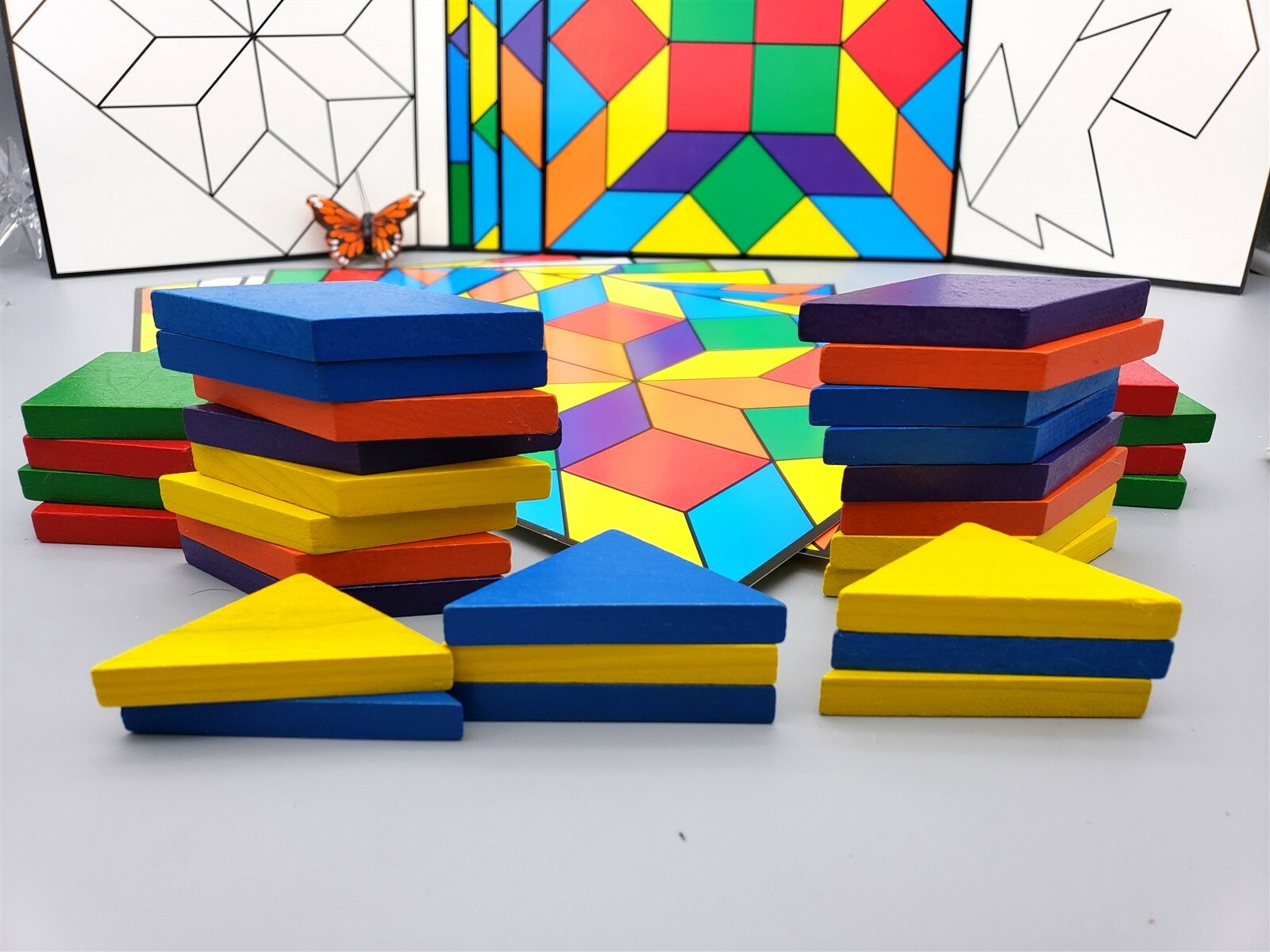 Wooden Parquertry Blocks Learning Resources
