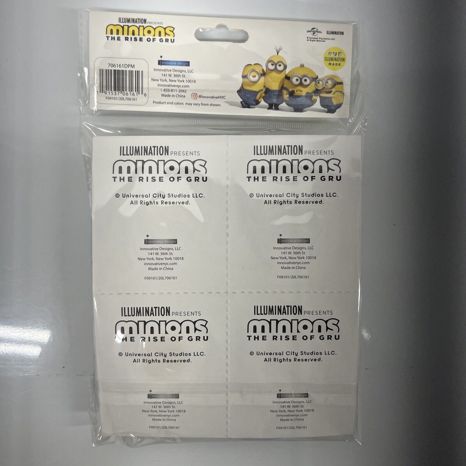 Minions The Rise of Gru Figural Erasers 4 Pack Of Erasers 2 Pack