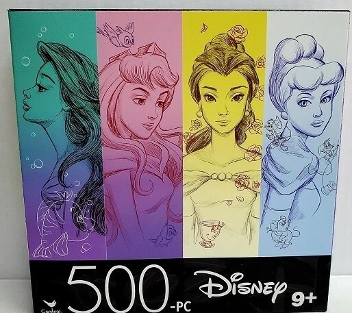 500pc DISNEY PRINCESSES ARIEL BELLE CINDERELLA MULAN PUZZLE JIGSAW KIDS COLLAGE