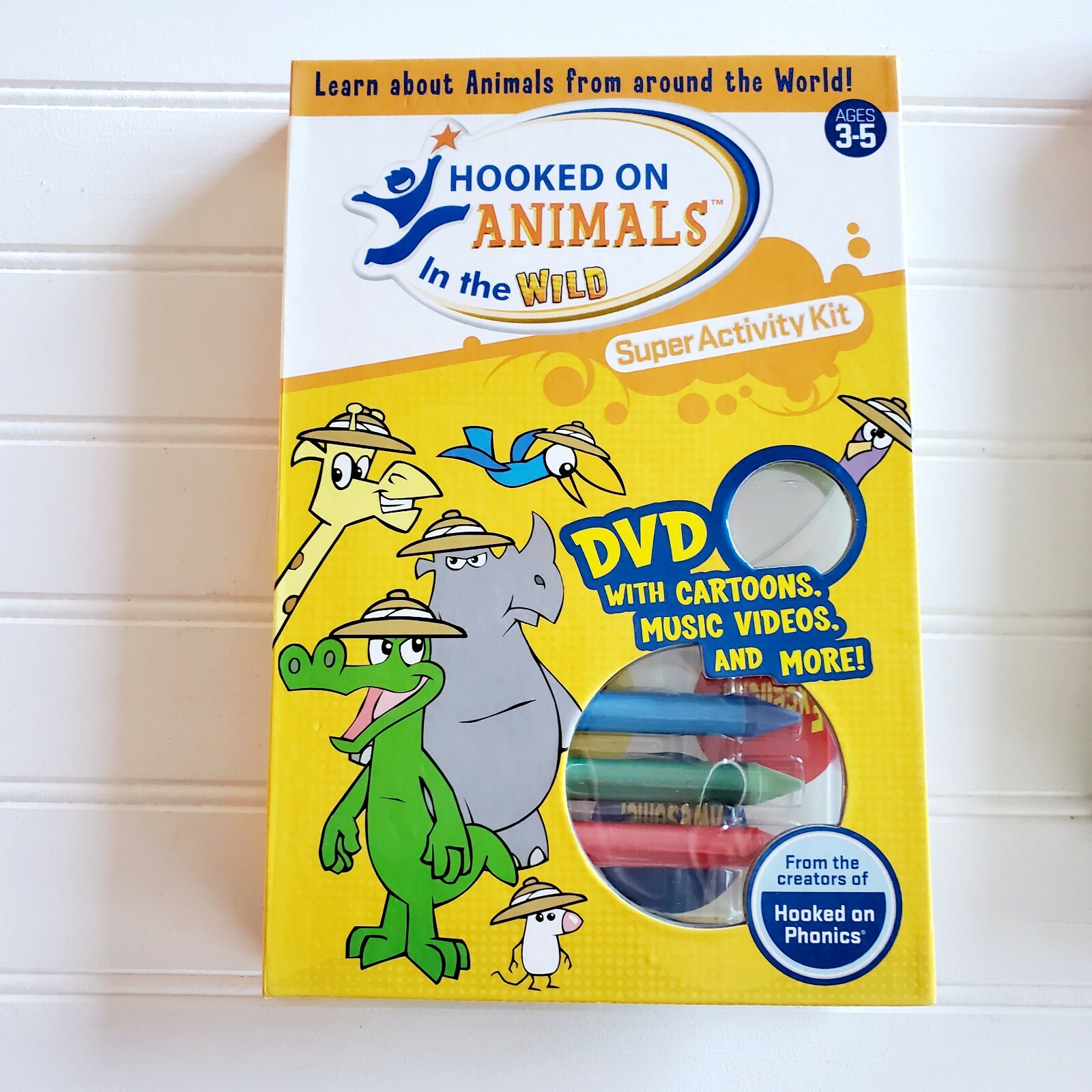Hooked On Phonics Set Learn About Animals w/ Cartoon Music DVD Activity Pad