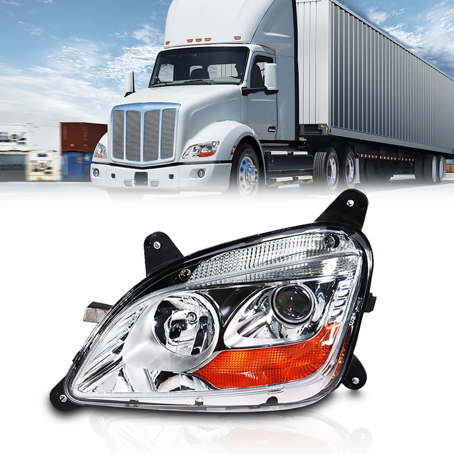 Fit for 2011-2023 Peterbilt 579 587 Class 8 Truck Projector Headlight Headlam…