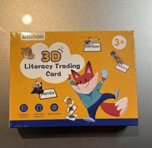 NEW Factory Sealed 3D Literacy Trading Cards by Dinhon
