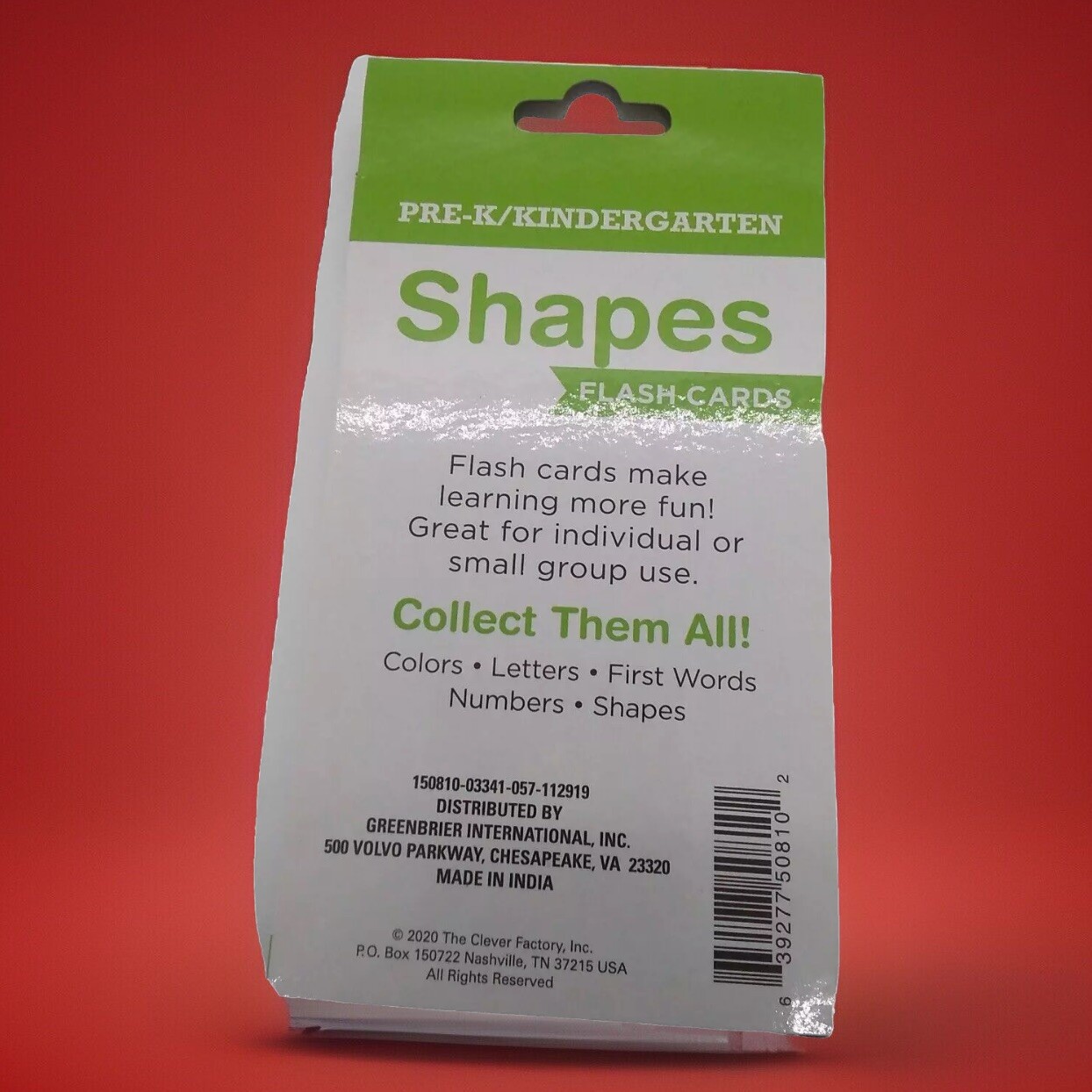 Flash Cards Shapes Colors 36 Count Pre-K Kindergarten Educational Learning Tool