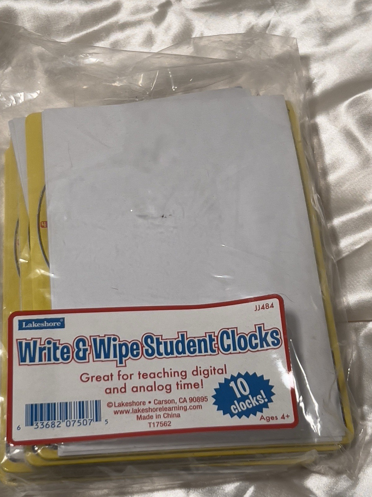 Lakeshore Write & Wipe Student Clocks – Set of 5 (Originally a 10-Pack) –