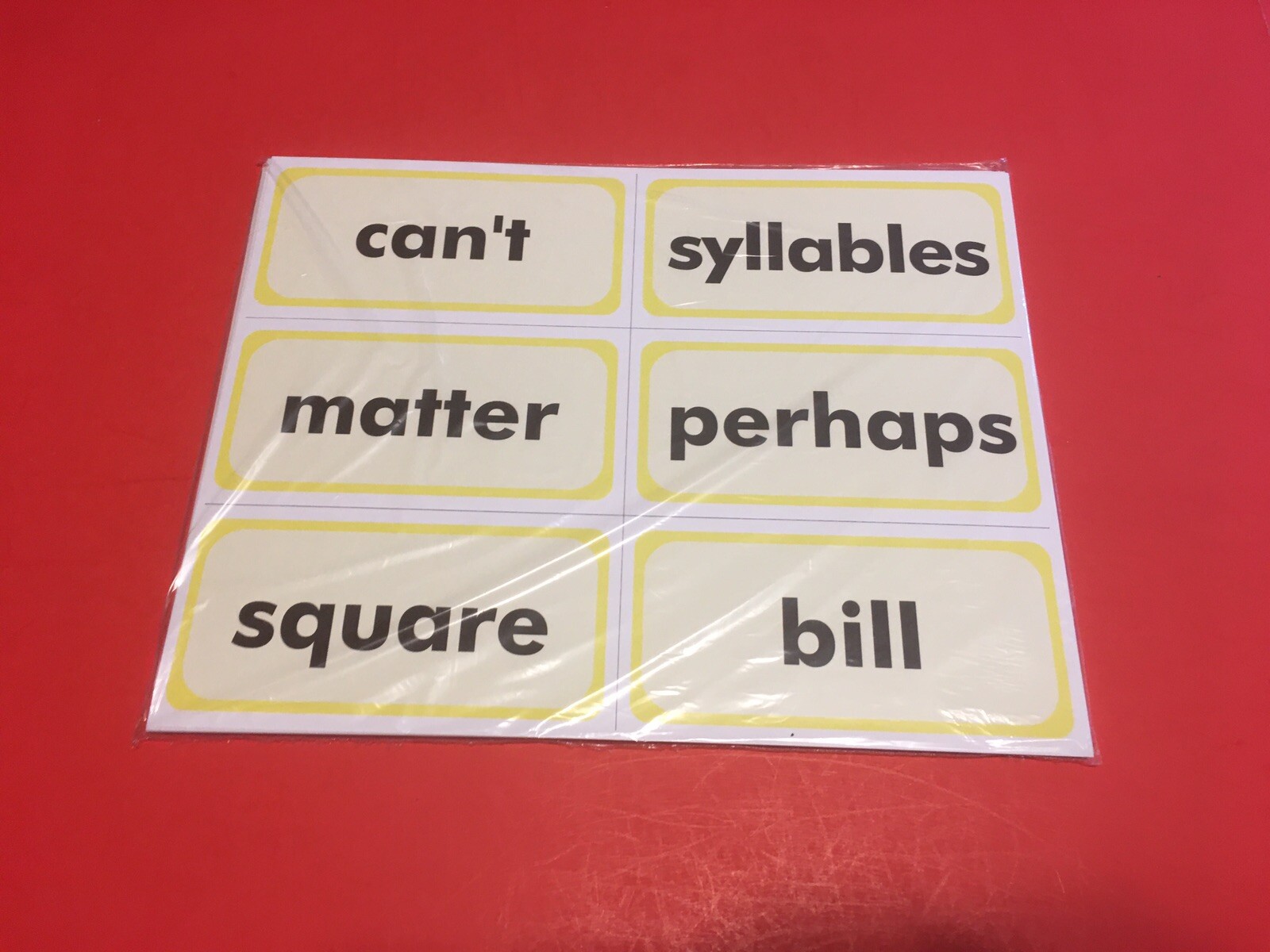 Fry’s Sixth Hundred Words – PRINTED & UNCUT – Sight Word Flash Cards