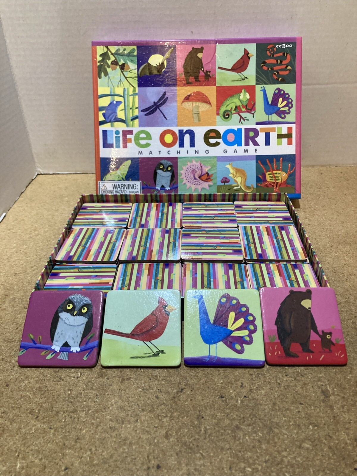 eeBoo “Life on Earth” Matching Game: 48 Tiles*Sharpen Memory Skills Age 5+