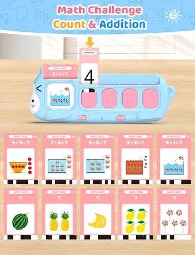 Phonics Learning Toy for Preschool Kids – Talking Flash Cards, Sound Machine, Ma