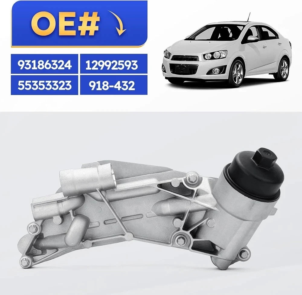 93186324 Engine Oil Cooler with Oil Filter Assembly for 09-11 CHEVROLET AVEO