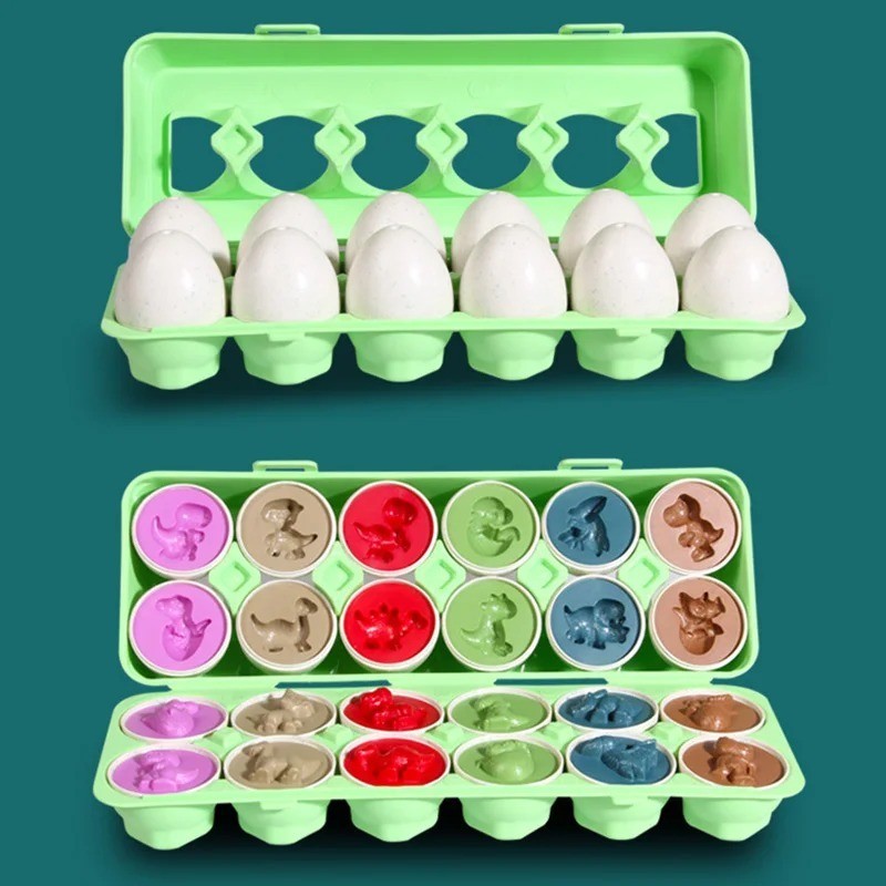 Eggs Screws 3D Puzzle Montessori Learning Education Math Toys Kids Shape Match