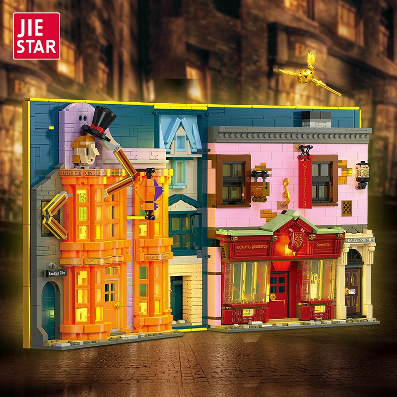 Diagon Alley Book: Weasleys’ Joke Shop / Quidditch Boutique Building Block Set