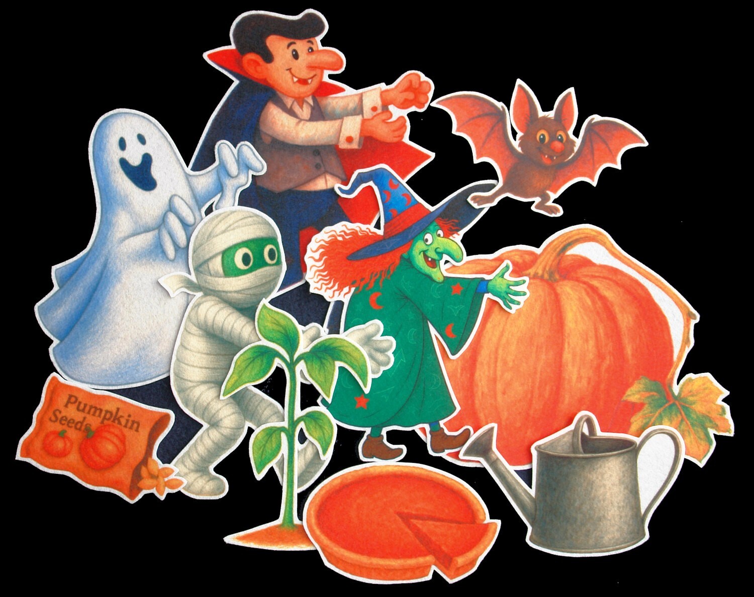 Big Pumpkin Educational Activities Flannel Felt Board Story 10-pc