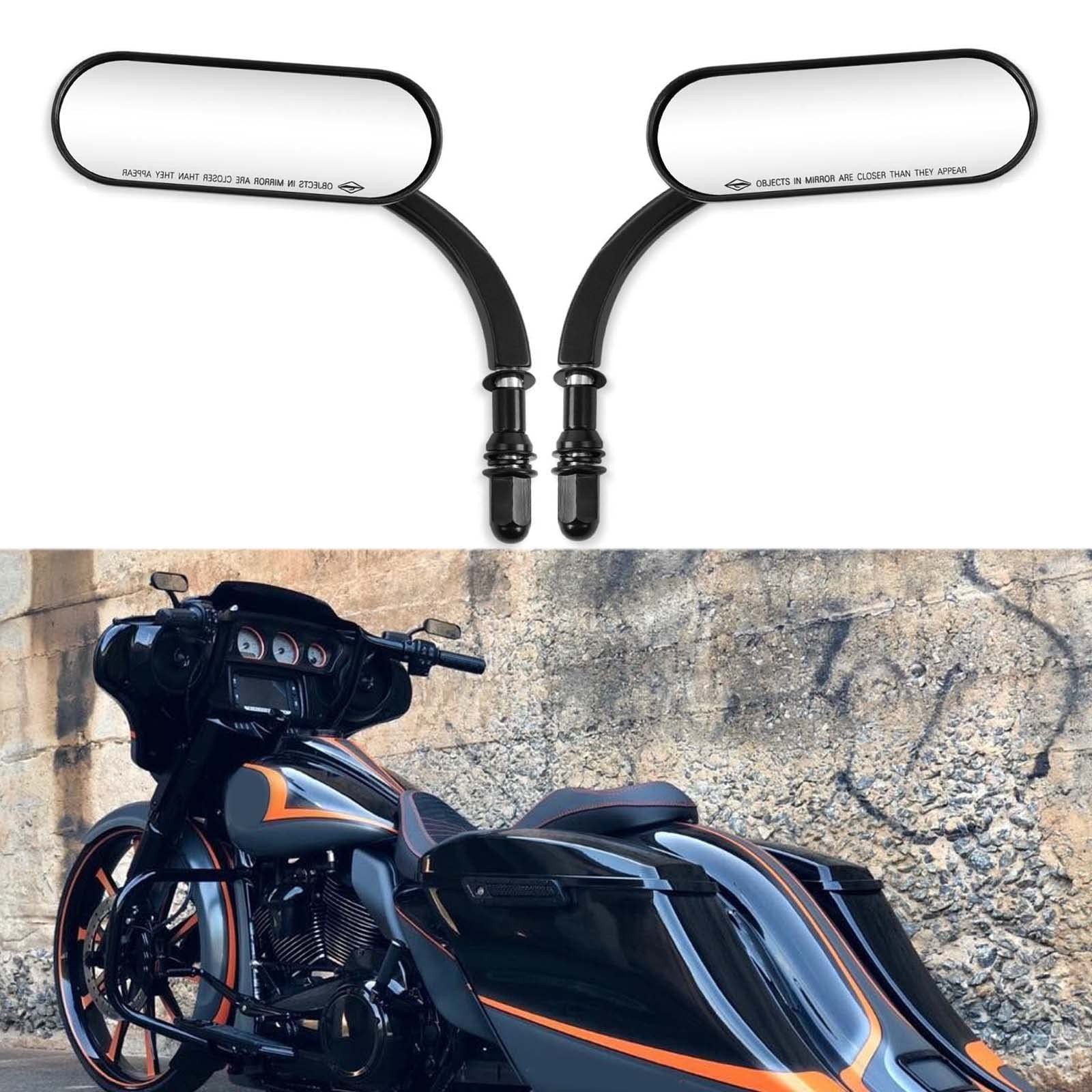 Motorcycle Mini Black Sportster Mirrors 8mm 10mm