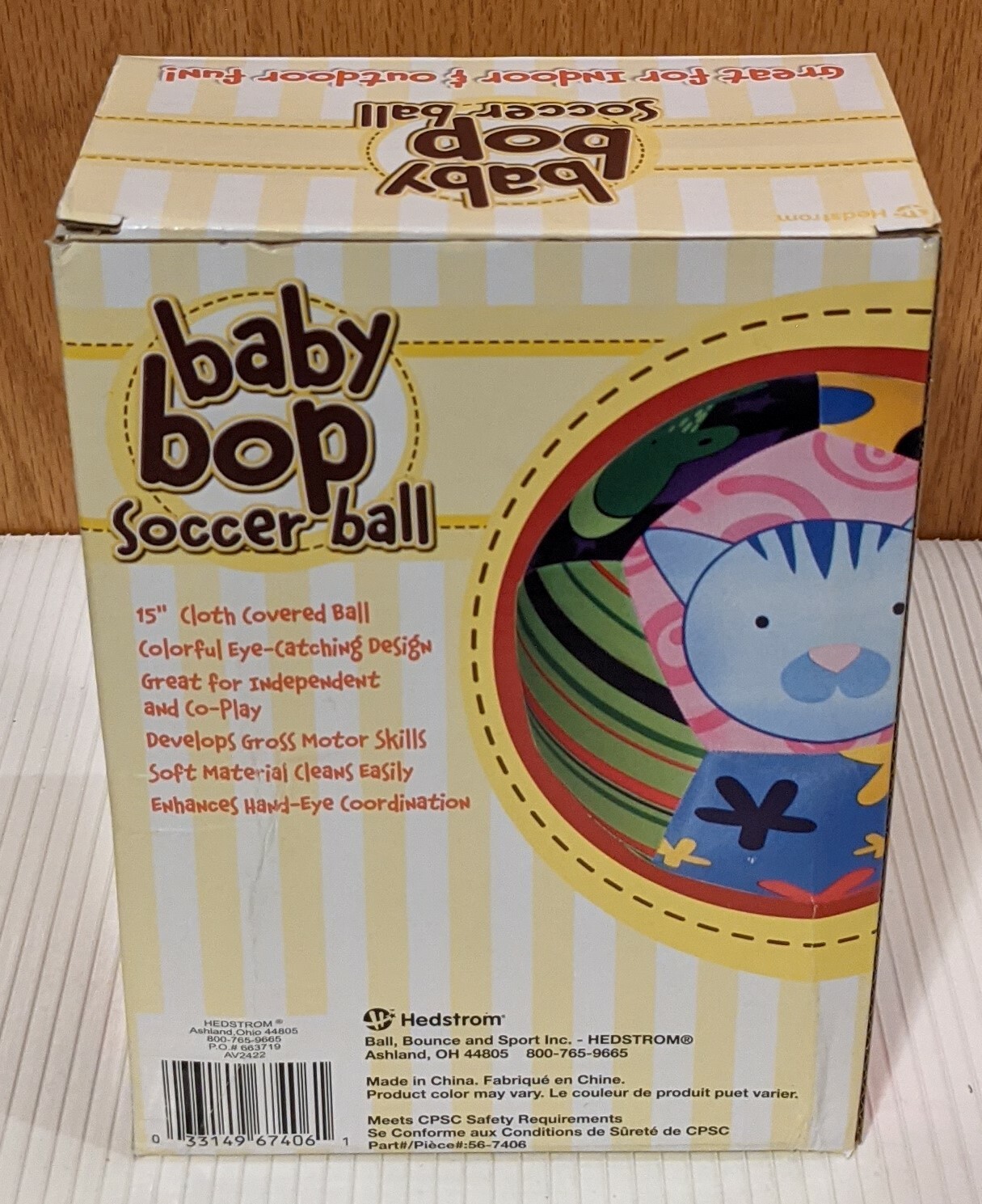 Baby Bop Soccer Ball, by Hedstrom – Roll, Push & Play – For Ages 6+ Months