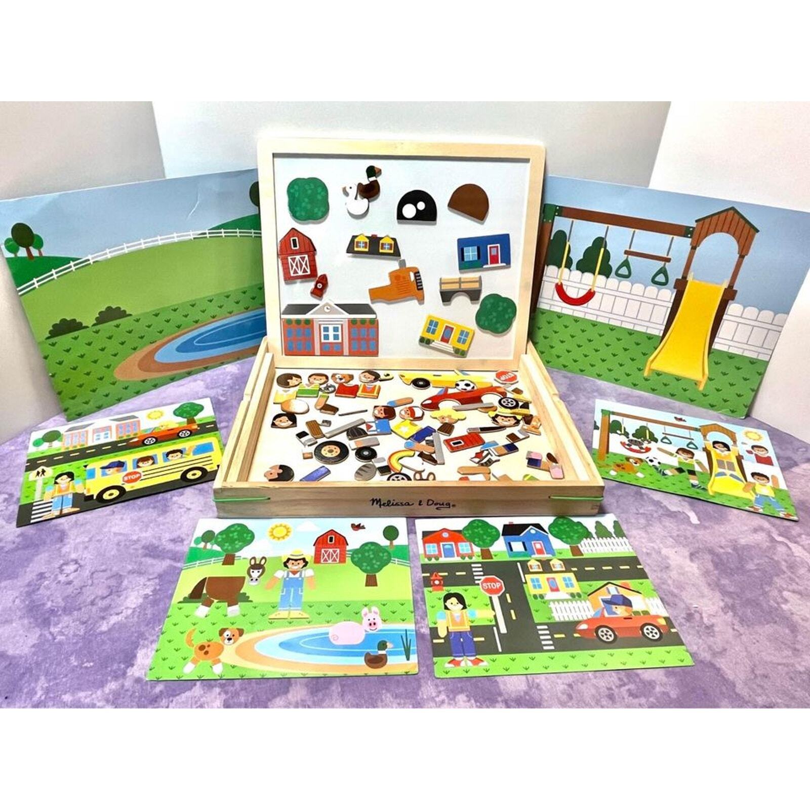 Melissa & Doug Magnetic Matching Picture Game Incomplete Puzzle