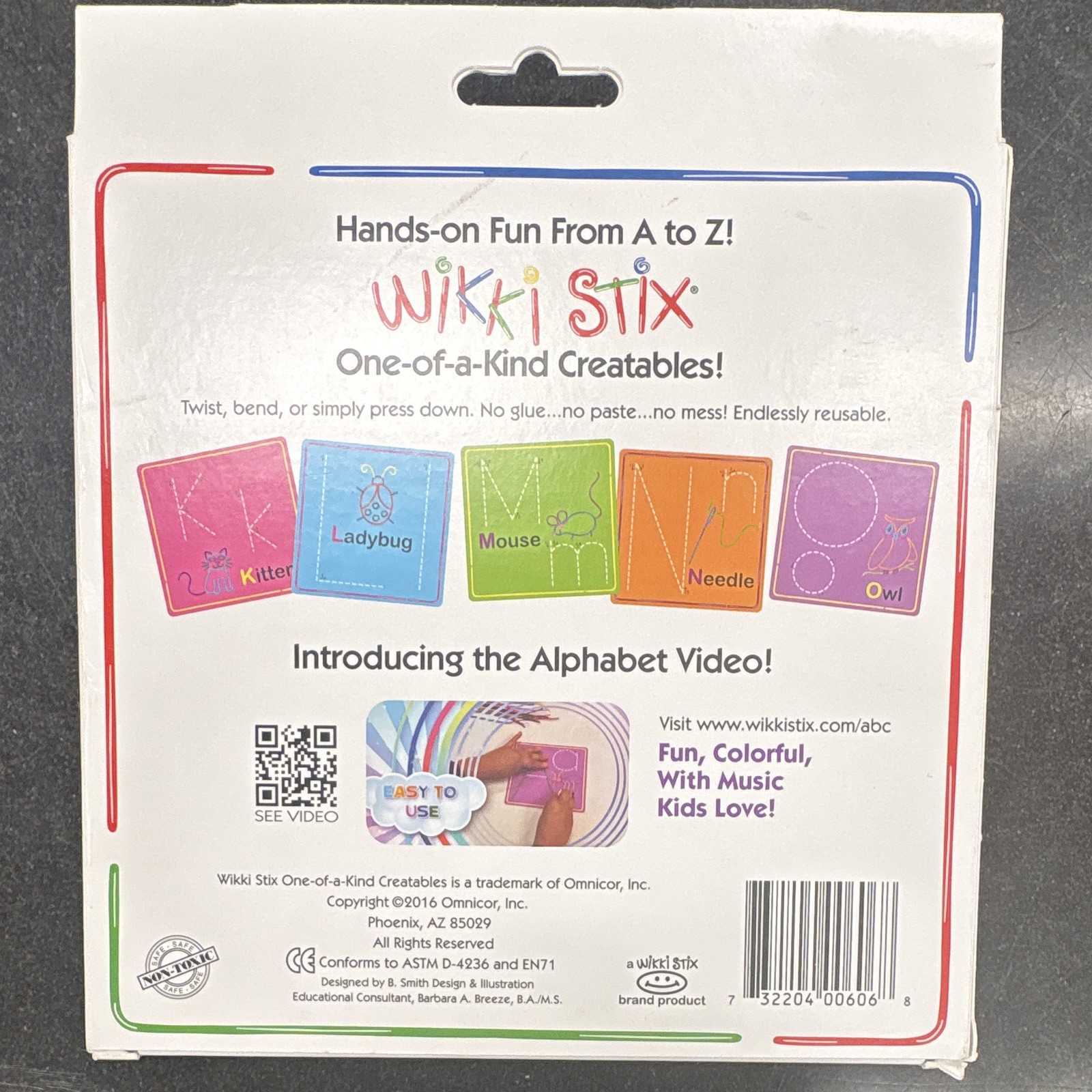 Wikki Stix Alphabet Fun Cards for Learning Alphabet Letters Multicolor Age 3-4