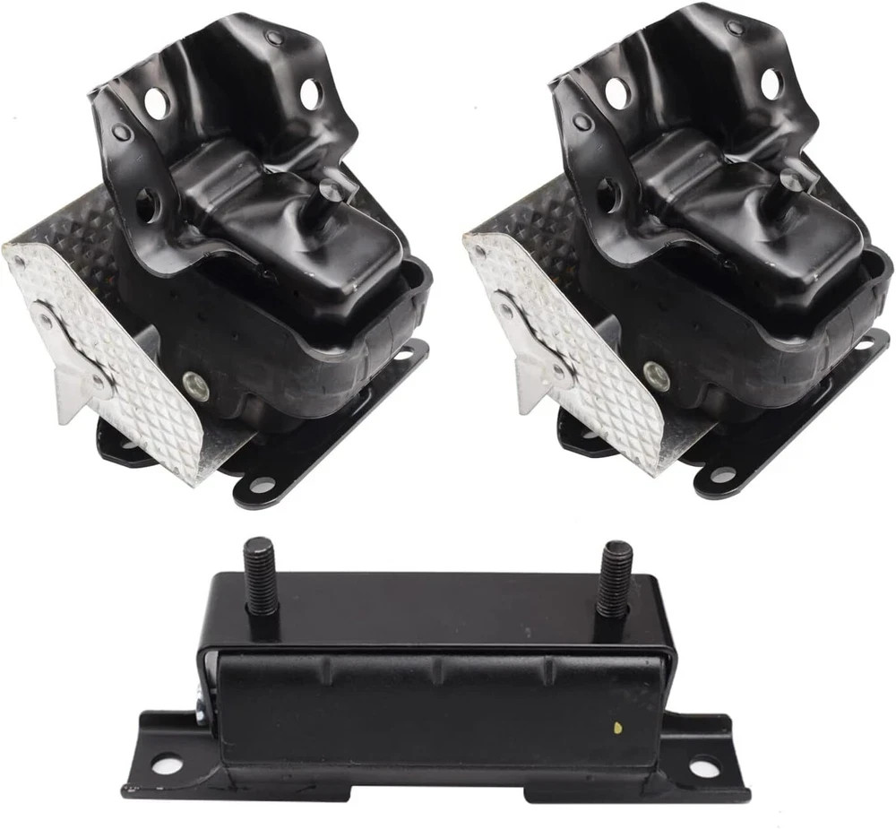 Set of 3, Front Motor Mount and Trans Mount Compatible with 2007-2013 Silverado