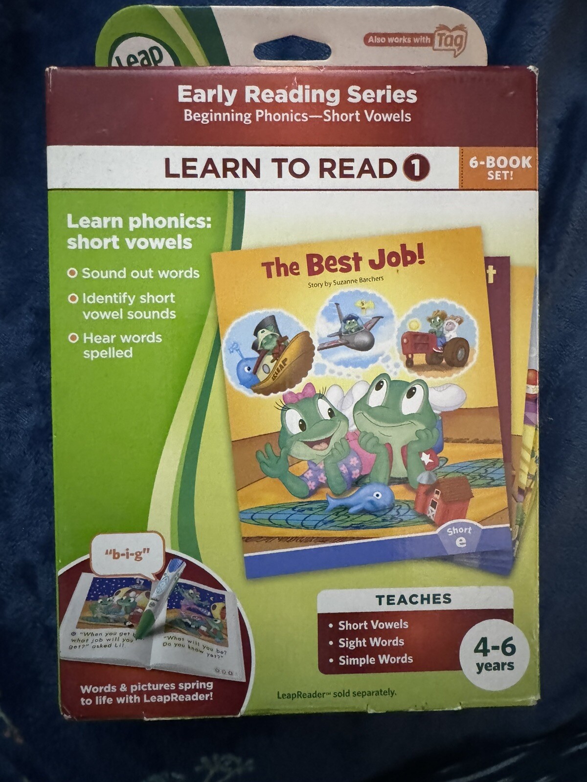 Leap Frog Learn To Read Volume 1: Beginning Phonics Short Vowels 6 Books Set