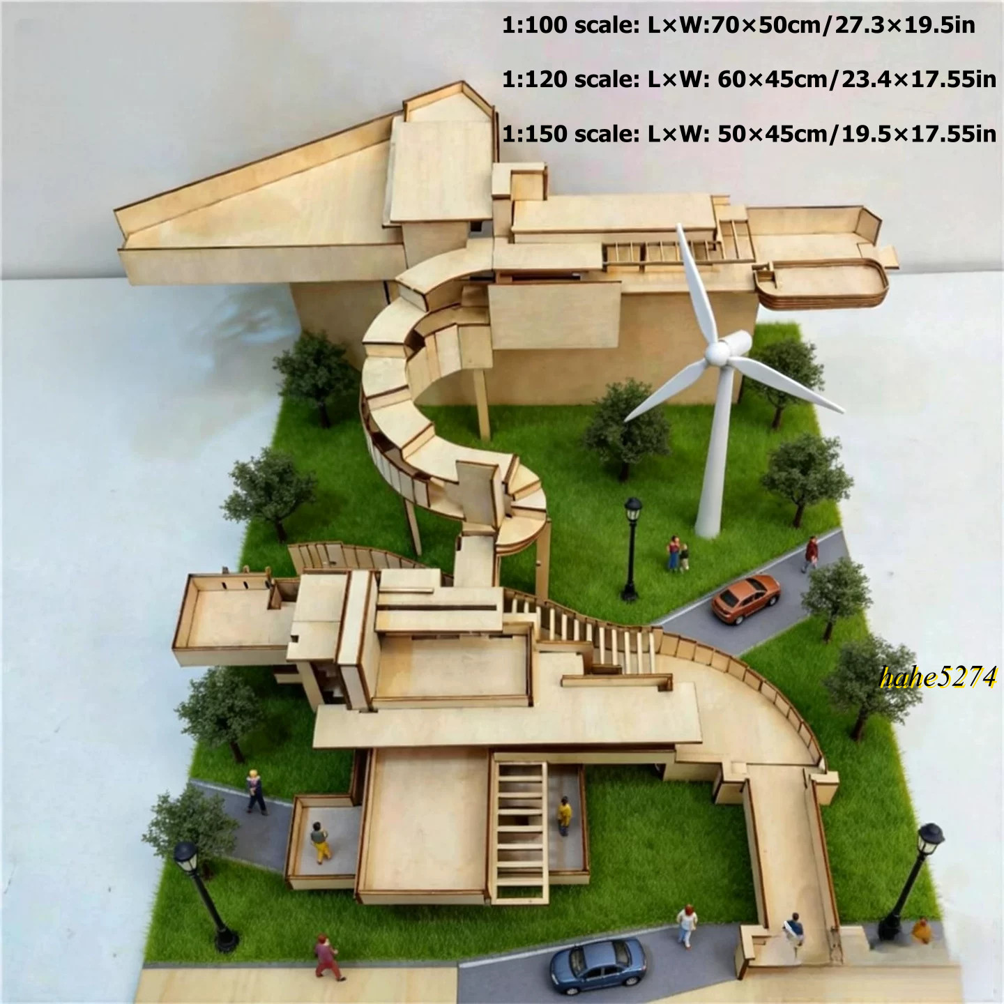 1:100/120/150 Fallingwater Wooden Assembly Model Architectural Handcraft DIY Kit