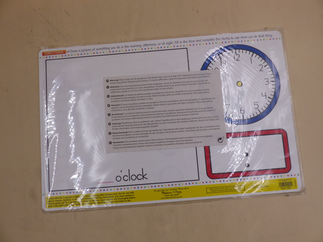 MELISSA & DOUG 5036 TELLING TIME BUNDLE OF 6 LEARNING MAT