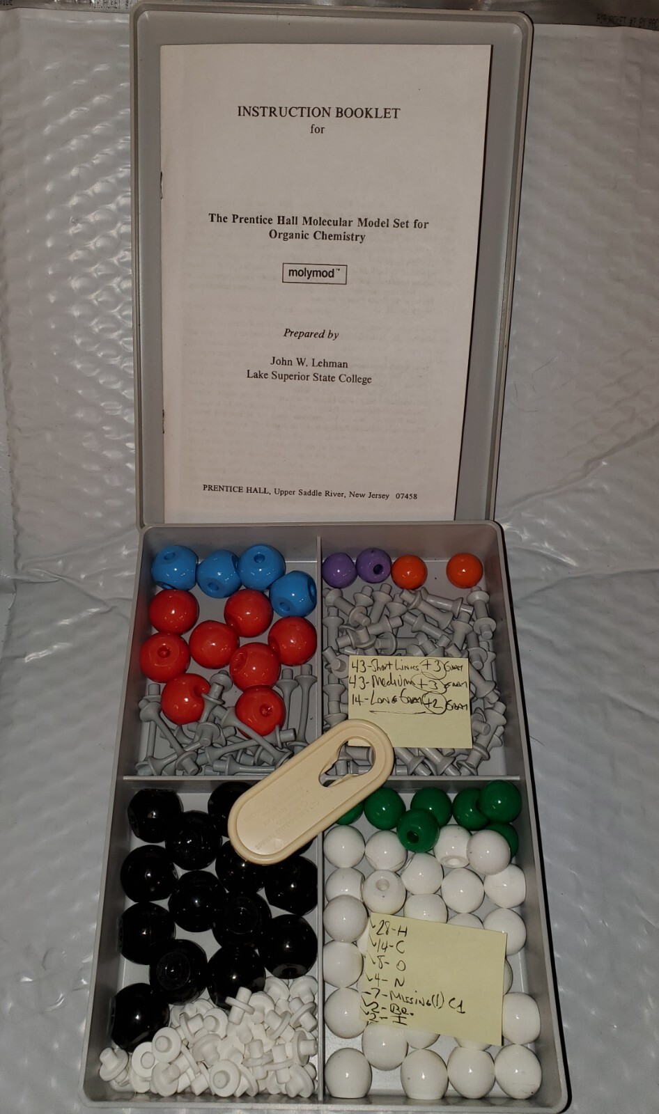 Organic Chemistry, Molecular Model Set~ Prentice Hall, w/+ & – Great Add-on Set
