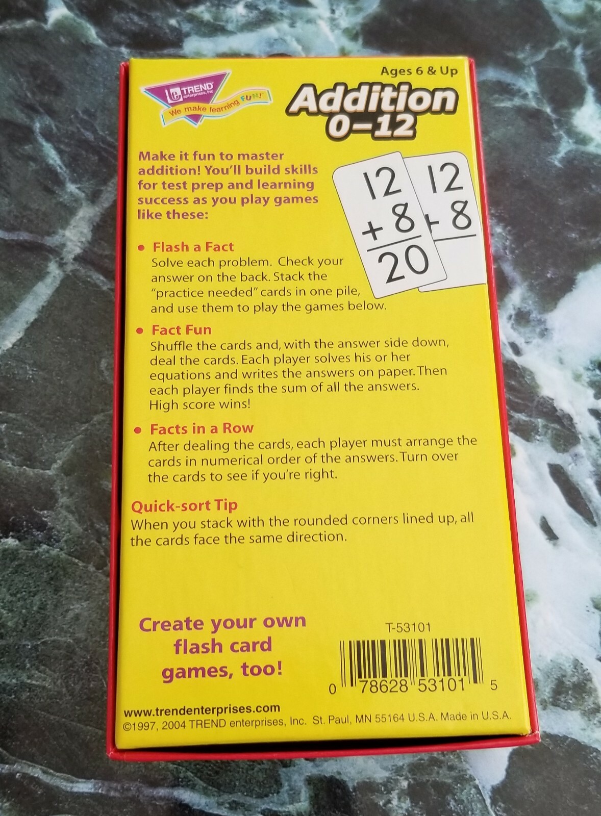 Trend Flash Cards – 90+ Cards Per Box, Money, Time, Add, Subtract – Skill Build
