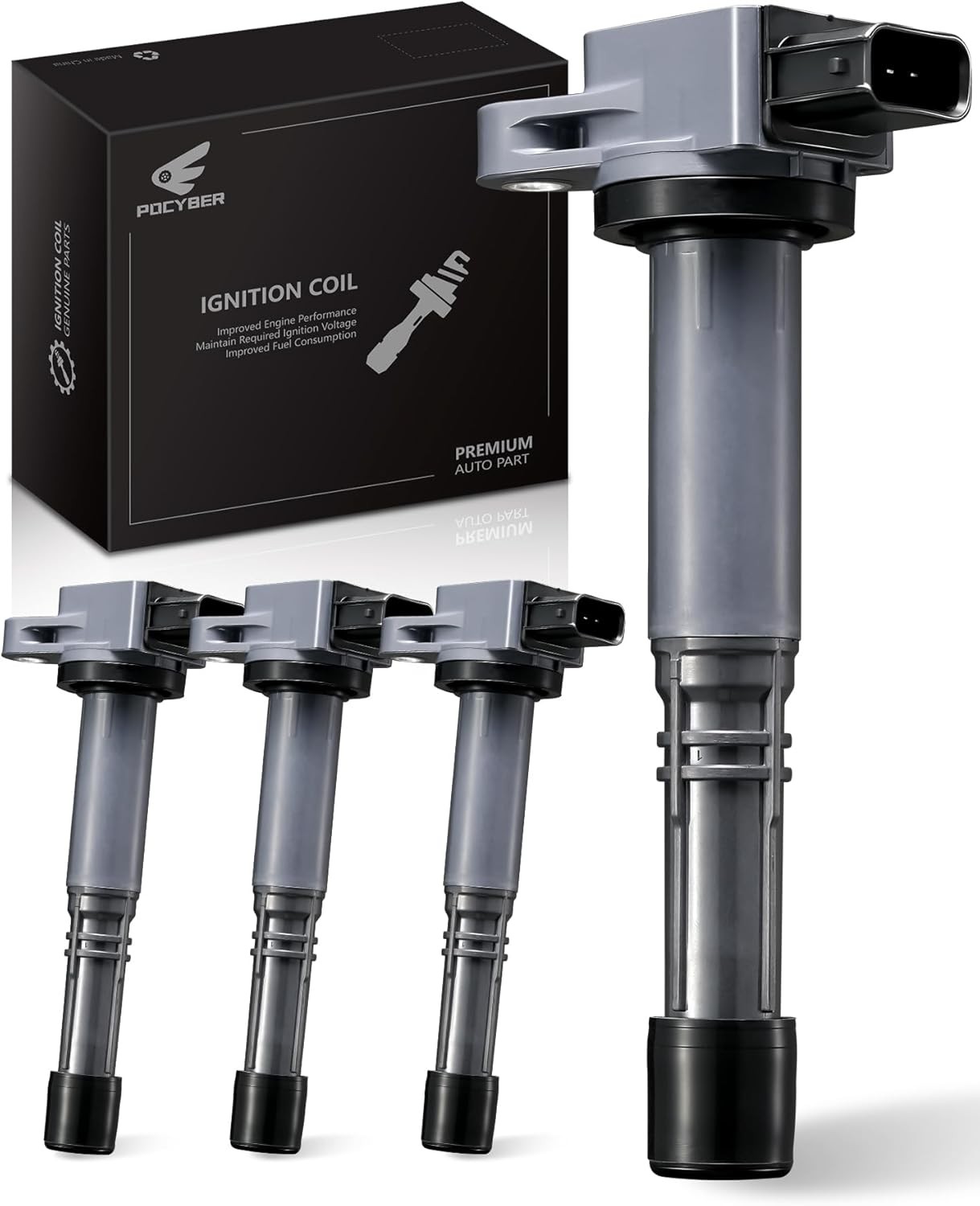 Ignition Coil Pack of 4 for for Honda CR-V Accord Element 2.4L Replace OEM 30…